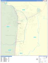 Carson City Wall Map Basic Style 2024
